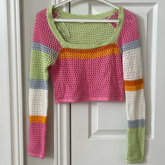Bright crochet long sleeve summer - Picture 1 of 2